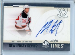 2010-11 SP Authentic Sign of the Times #SOT-MC Matthew Corrente Auto